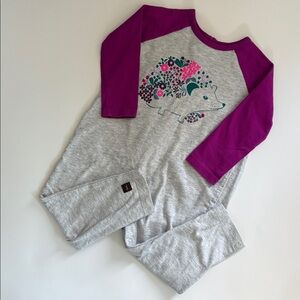 Tea Collection Long Sleeve‎ Baby Romper 9 - 12 months hedgehog print onesie